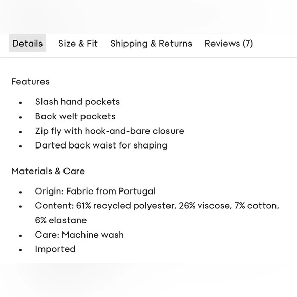 Aritzia Babaton Minter Pants Matte Pearl Size 6 Straight Leg (Re)ssential - Picture 9 of 12